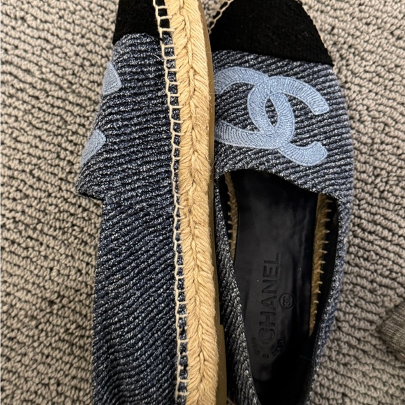 Authentic Chanel Women's Blue Espadrilles - Picture 2 of 5